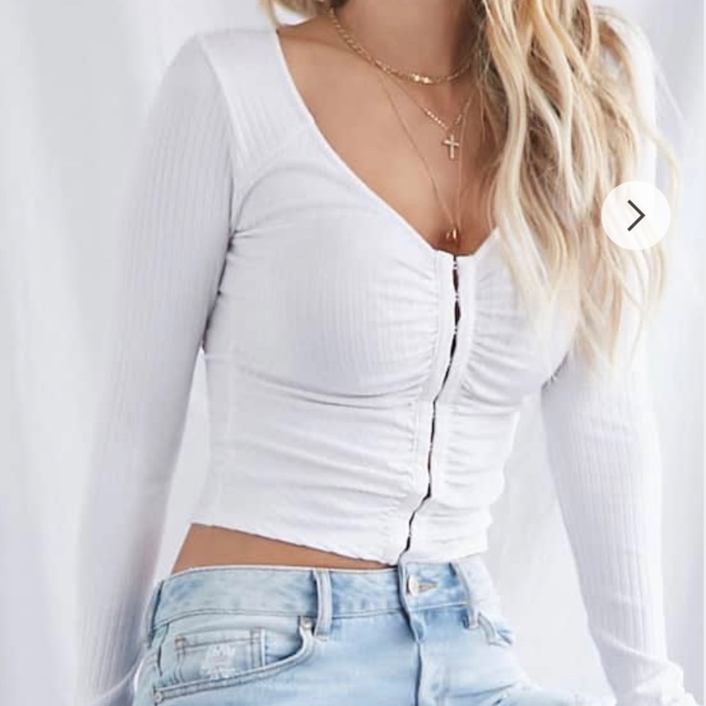 Ribbed ruched top